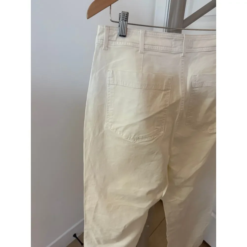 Everlane The Lightweight‎ Straight Leg Crop Off White Size 14